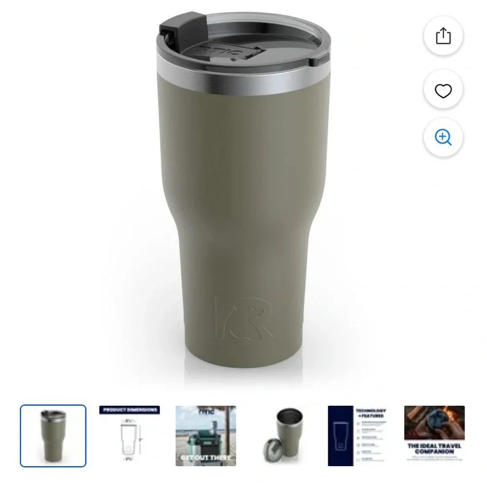 RTIC new olive green 20oz tumbler - Picture 3 of 3